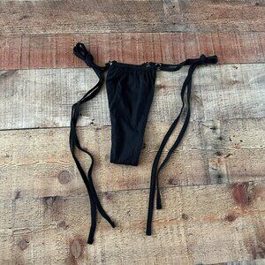 Basic Bxxch String Bikini Bottoms in Black -S